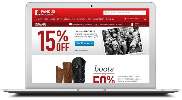 famous footwear shipping code